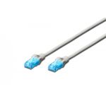 DIGITUS CAT 5e U-UTP patch cord, Cu, PVC AWG 26/7, length 0.25 m, color grey (DK-1511-0025)