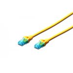 DIGITUS CAT 5e U-UTP patch cord, PVC AWG 26/7, length 1 m, color yellow (DK-1512-010/Y)
