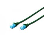 DIGITUS CAT 5e U-UTP patch cord, PVC AWG 26/7, length 10 m, color green (DK-1512-100/G)