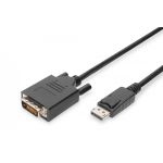 DIGITUS DisplayPort adapter cable, DP - DVI (24+1) M/M, 1.0m, w/interlock, DP 1.1a, bl (AK-340301-010-S)