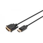 DIGITUS DisplayPort adapter cable, DP - DVI (24+1) M/M, 3.0m, w/interlock, DP 1.1a compatible, bl (AK-340306-030-S)