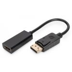 DIGITUS DisplayPort adapter cable, DP - HDMI type A M/F, 0.15m,w/interlock, DP 1.1a compatible, bl (AK-340400-001-S)