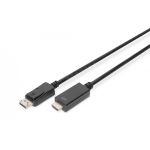 DIGITUS DisplayPort adapter cable, DP - HDMI type A M/M, 1.0m, w/lock, DP 1.2_HDMI 2.0,4K/60Hz,bl (AK-340303-010-S)