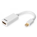 DIGITUS DisplayPort adapter cable, mini DP - HDMI type A M/F, 0.15m, DP 1.1a compatible, wh (AK-340411-001-W)