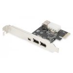 DIGITUS IEEE 1394a Interface Card, PCIexpress, 4 Port 1x ext. 1394mini, 2x ext./1x int. 1394a Ports (DS-30201-5)