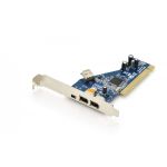 DIGITUS IEEE 1394a PCI Add-On Card 2x6-Pin+1x4-Pin Extern, 1x6-Pin Intern, TSB43AB23 (DS-33203-2)