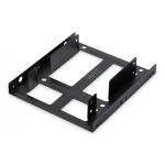 DIGITUS Mounting KIT: Dual SSD/HDD 2.5 -> 3.5 BAY Incl. Mounting Frame, Metal Black, Screws (DA-70431)
