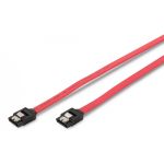 DIGITUS SATA connection cable, L-type, w/ latch F/F, 0.5m, straight, SATA II/III, re (AK-400102-005-R)