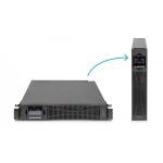DIGITUS Uninterruptible Power Supply (UPS) Online Rack 19' LCD 1500VA/1,500W 3x12V/9Ah 8xC13 1xC14 USB RS232 RJ45 Depth 460mm (DN-170094)