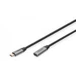 DIGITUS USB-C/M to USB-C/F PD60W Gen1 USB3.0 Extension  Cable 1m 4K@60Hz (DB-300230-010-S)