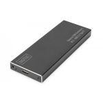 DIGITUS USB Type-C 3.1 External SSD Enclosure M.2 (NGFF) B-Key, alu housing, black, chipset: JMS580 (DA-71115)