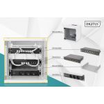 DIGITUS 10 inch network bundle, including 6U cabinet, grey shelf, PDU, 8-port switch, CAT 6 patch panel (DN-10-SET-1)