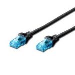 DIGITUS CAT 5e U-UTP patch cord, PVC AWG 26/7, length 15 m, color black (DK-1512-150/BL)