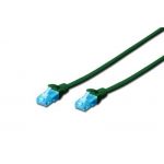 DIGITUS CAT 5e U-UTP patch cord, PVC AWG 26/7, length 15 m, color green (DK-1512-150/G)