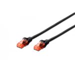 DIGITUS CAT 6 U-UTP patch cord, Cu, LSZH AWG 26/7, length 0.25 m, color black (DK-1617-0025/BL)