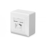 DIGITUS CAT 6 wall outlet, shielded, 2x RJ45 8P8C, LSA, pure white, surface mount (DN-9006-N)