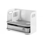 DIGITUS Desk organizer, storage drawer, QI charger white/grey (DA-90442)