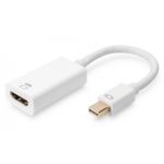 DIGITUS DisplayPort adapter cable, mini DP - HDMI type A M/F, 0,2m, HDMI 2.0, active, gold, wh (AK-340416-002-W)