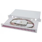 DIGITUS FO splice box, 1U, equipped, 24x LC DX, OM4 incl. splice cassette, colored pigtails, couplers (DN-96332-4)