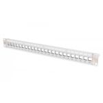 DIGITUS Modular Patch Panel, shielded, 24-port blank, 1U, Rack Mount, transp. label field, grey (DN-91410-LF)