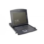 DIGITUS Modularized 43,2cm (17') TFT console with 1 port KVM, German keyboard, black (RAL 9005) (DS-72210-1GE)