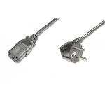 DIGITUS Power Cord, CEE 7/7 (Typ-F) 90ø angled - C13 M/F, 2.5m, H05VV-F3G 1.0qmm, black (AK-440100-025-S)