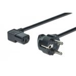 DIGITUS Power Cord, CEE 7/7 (Typ-F) - C13, 90ø angled M/F, 1.8m, H05VV-F3G 0.75qmm, black (AK-440102-018-S)