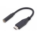 DIGITUS USB Type-C Audio adapter cable, Type-C - 3.5mm M/F, 0.2m, Audio input/output, Version 3.1, bl (AK-300321-002-S)
