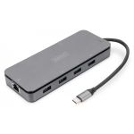 DIGITUS 11 in 1 USB-C Docking Station & SSD Enclosure 4x USB 3.0,  1x VGA, 1x HDMI, RJ45, M.2 SSD (DA-70896)