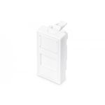 DIGITUS 22.5x45mm 1-port shutter with transp. label field for DN-93802-5, content: 1x shutter, RAL 9003 (DN-93802-1-SH)