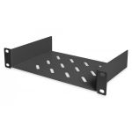 DIGITUS 254 mm (10') 1U fixed shelf 44x254x150 mm, color black (RAL 9005) (RAL 9005) (DN-10-TRAY-1-B)
