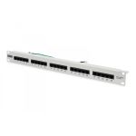 DIGITUS CAT 3 ISDN Patch Panel, unshielded, 25-port RJ45, 8P4C, LSA, 1U, rack mount, grey, 482x44x109 (DN-91325-1)