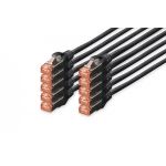 DIGITUS CAT 6 S-FTP patch cord, Cu, LSZH AWG 27/7, length 2 m, 10 pieces, color black (DK-1644-020-BL-10)