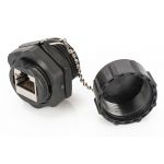 DIGITUS CAT 6 STP industrial bulkhead coupler, IP67 with dust cap (DN-IND-C6-C)