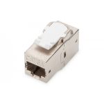 DIGITUS CAT 6A modular coupler, shielded RJ45 to RJ45, snap-in panel mount (DN-93906)