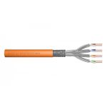 DIGITUS CAT 7 S-FTP installation cable, 1200 MHz Dca (EN 50575), AWG 23/1, 1000 m drum, sx, orange (DK-1743-VH-10)