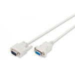 DIGITUS Datatransfer extension cable, D-Sub9 M/F, 2.0m, serial, snap-hoods, be (AK-610202-020-E)