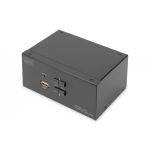 DIGITUS Desktop 2 Port HDMI KVM Switch 4k@60Hz, DualView, multiplatform support (DS-12862)