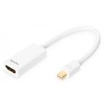 DIGITUS DisplayPort adapter cable, mini DP - HDMI type A M/F, 0.15m, DP 1.1a, wh (DB-340404-001-W)