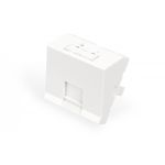 DIGITUS Face plate 45x45 mm, 1-port, angled for DN-93802-5-SH, RAL 9003 (DN-93802-6-SH)