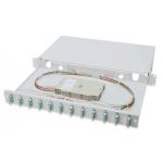 DIGITUS FO splice box, 1U, equipped, 12x SC DX, OM3 incl. splice cassette, colored pigtails, couplers (DN-96321/3)
