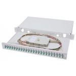 DIGITUS FO splice box, 1U, equipped, 24x LC DX, OM3 incl. splice cassette, colored pigtails, couplers (DN-96332/3)