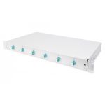 DIGITUS FO splice box, 1U, equipped, 6x LC DX, OM3 incl. splice cassette, colored pigtails, couplers (DN-96330/3)