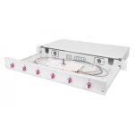 DIGITUS FO splice box, 1U, equipped, 6x LC DX, OM4 incl. splice cassette, colored pigtails, couplers (DN-96330-4)