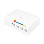 DIGITUS FTTX enclosure, empty for 4x SC SX,LC DX surface and DIN-rail mount (DN-931093)