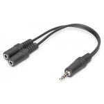 DIGITUS Headset adap. cab.,TRRS 3.5mm(4pin)-2xstereo 3.5mm M/F/F, 0.2m, bl (AK-510301-002-S)