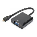 DIGITUS Micro HDMI to VGA converter adapter Typ D - VGA (D-Sub) connector, 3,5mm audio jack (DA-70460)