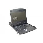 DIGITUS Modularized 48,3cm (19') TFT console with 8 port KVM, DE keyboard, black (RAL 9005) (DS-72211-2GE)