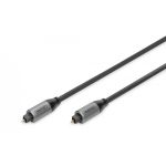 DIGITUS TOSLINK CABLE M/M, Digital Audio, 1m Aluminum Housing ,Gold plated (DB-510510-010-S)