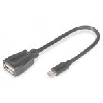 DIGITUS USB 2.0 adapter cable, OTG, type micro B - A M/F, 0.2m, USB 2.0 conform, bl (DB-300309-002-S)